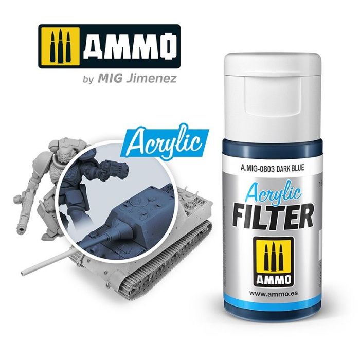 ACRYLIC FILTER DARK BLUE JAR 15 ML A.MIG-0803