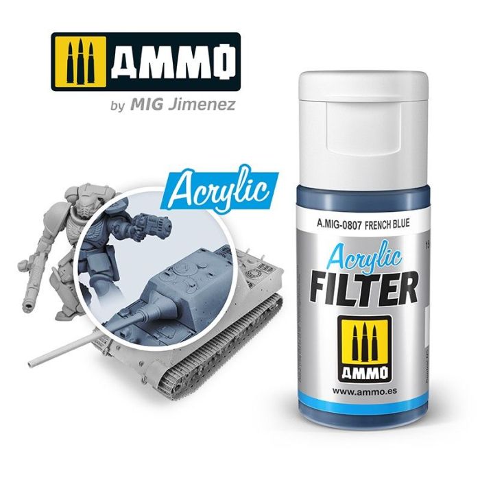 ACRYLIC FILTER FRENCH BLUE JAR 15 ML A.MIG-0807