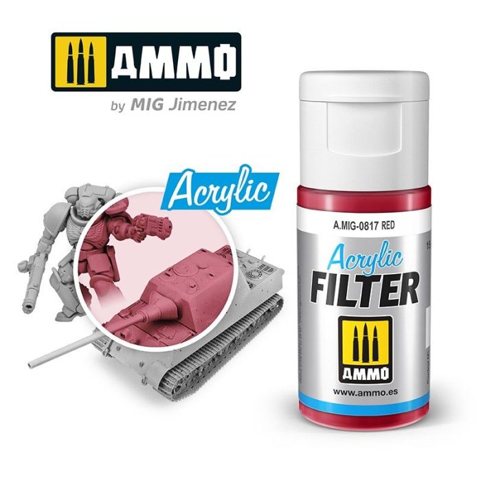 ACRYLIC FILTER RED JAR 15 ML A.MIG-0817