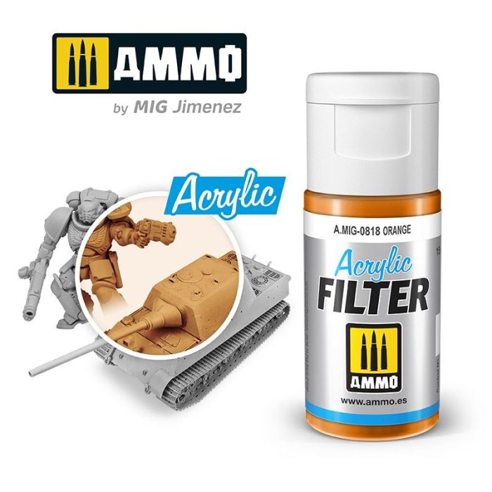 ACRYLIC FILTER ORANGE JAR 15 ML A.MIG-0818