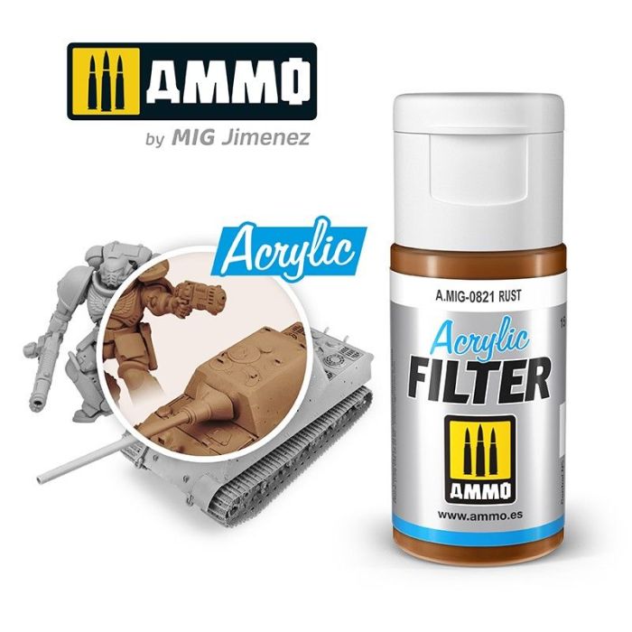 ACRYLIC FILTER RUST JAR 15 ML A.MIG-0821