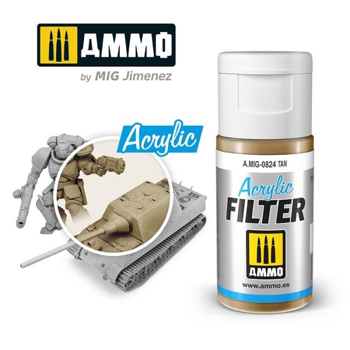 ACRYLIC FILTER TAN JAR 15 ML A.MIG-0824