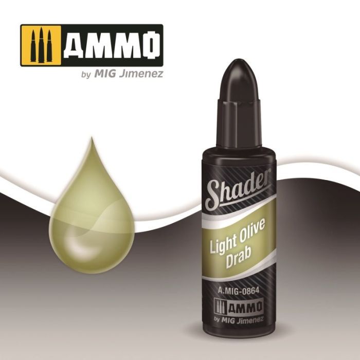 SHADER LIGHT OLIVE DRAB JAR 10ML A.MIG-0864