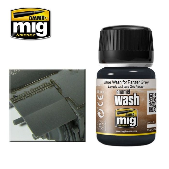 WASH BLUE FOR PANZER GREY JAR 35 ML A.MIG-1006