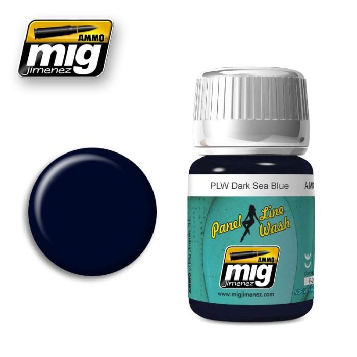 PANEL LINE WASH DARK SEA BLUE JAR 35 ML A.MIG-1603