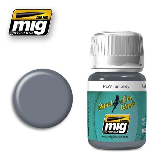 PANEL LINE WASH TAN GREY JAR 35 ML ** A.MIG-1610