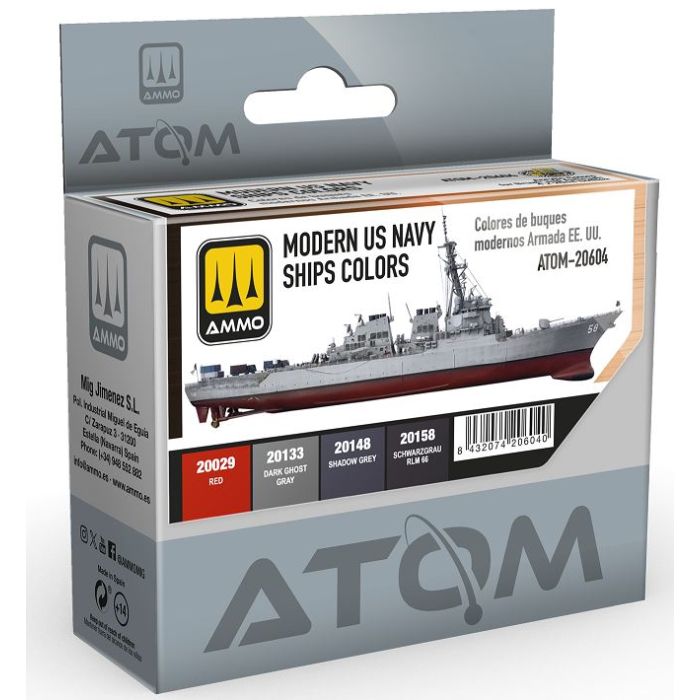 ATOM ACR. MODERN US NAVY SHIPS COLORS SET (12.24) * ATOM-20604