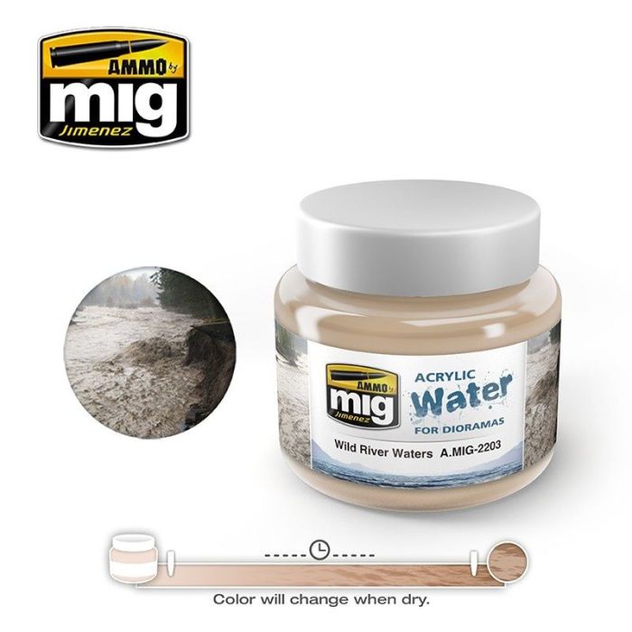 ACRYLIC WATER WILD RIVER WATERS JAR 250 ML A.MIG-2203