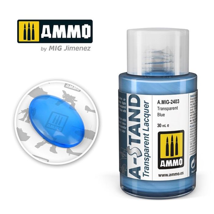 A-STAND TRANSPARENT BLUE A.MIG-2403