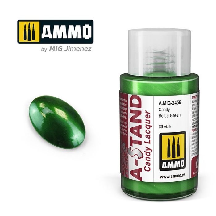 AMMO A-STAND CANDY BOTTLE GREEN 30ML JAR A.MIG-2456