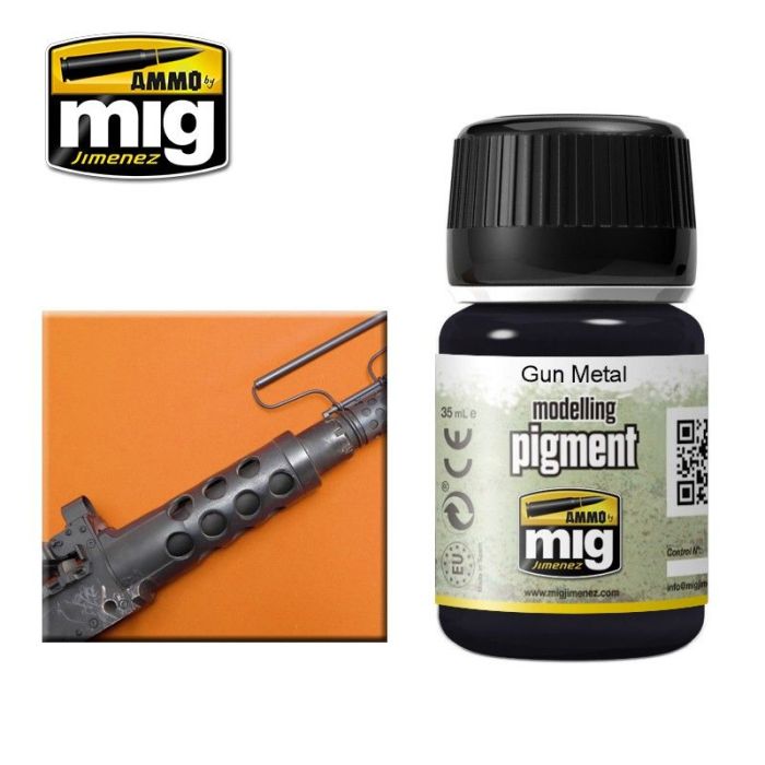 SUPERFINE PIGMENT GUN METAL JAR 35 ML A.MIG-3009