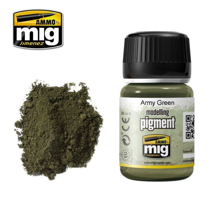 SUPERFINE PIGMENT ARMY GREEN JAR 35 ML A.MIG-3019