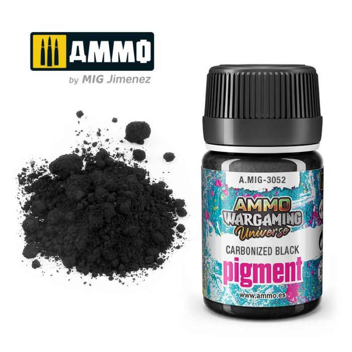 WARGAMING PIGMENT CARBONIZED BLACK 35 ML A.MIG-3052