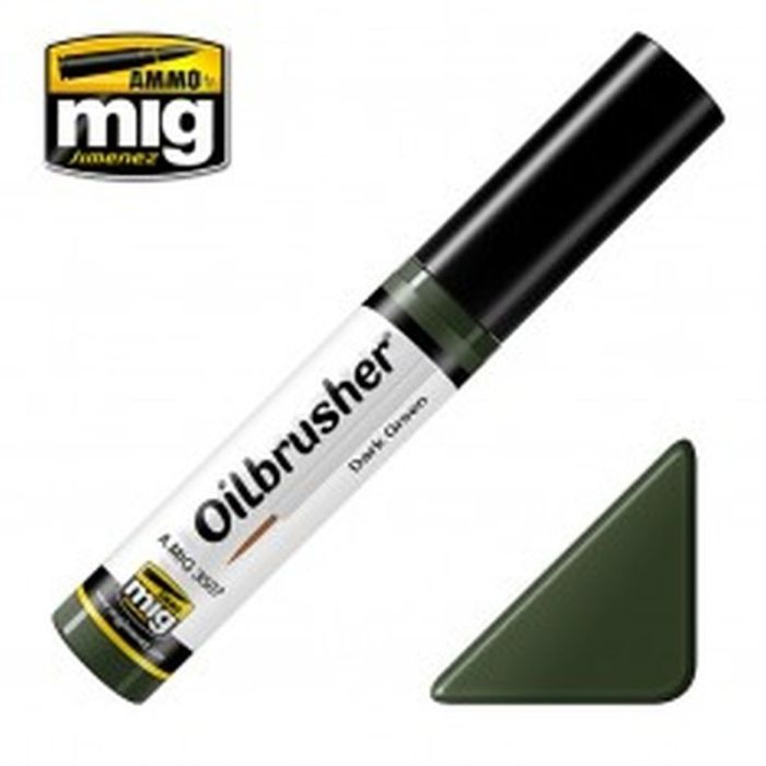 OILBRUSHER DARK GREEN JAR 10 ML A.MIG-3507