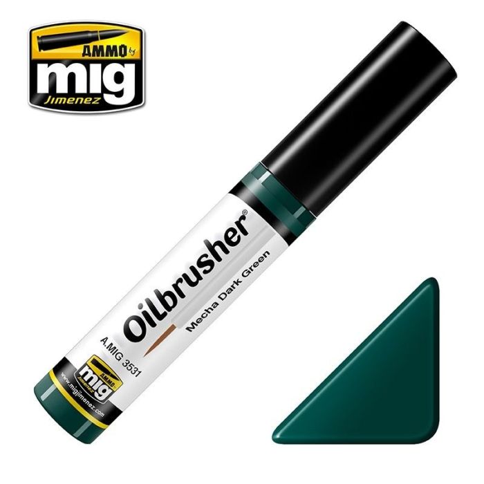OILBRUSHER MECHA DARK GREEN JAR 10 ML A.MIG-3531