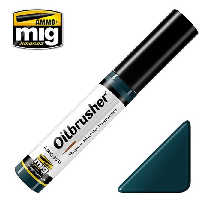 OILBRUSHER RAPTOR SHUTTLE TURQUOISE JAR 10 ML A.MIG-3533