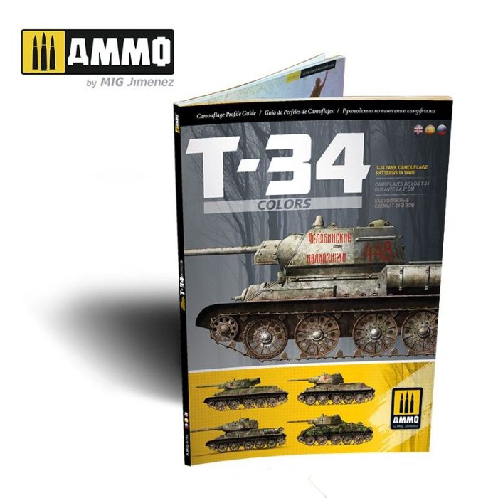 BOOK T-34 COLOURS CAMOUFLAGE PATTERNS WWII ENG. A.MIG-6145