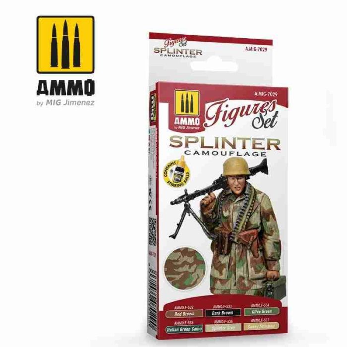 SPLINTER CAMOUFLAGE 6 JARS 17 ML A.MIG-7029