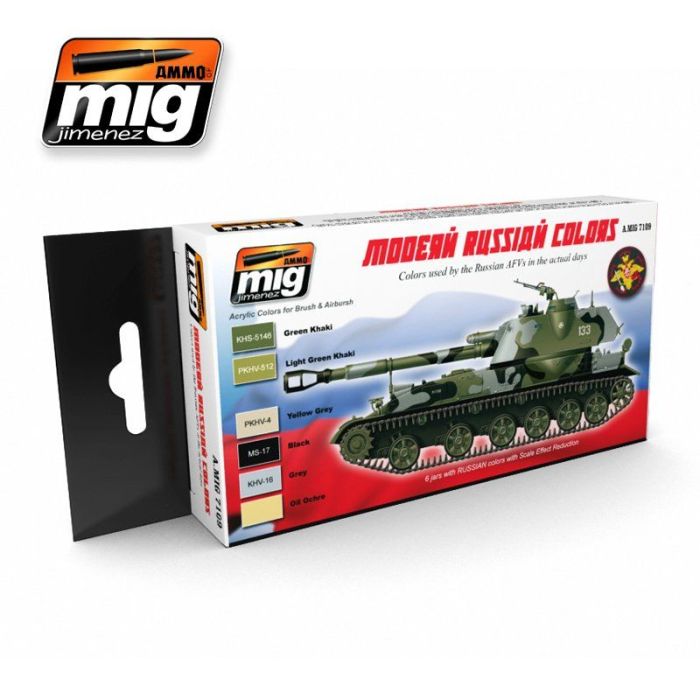 MODERN RUSSIAN CAMO COLORS 6 JARS 17 ML ** A.MIG-7109