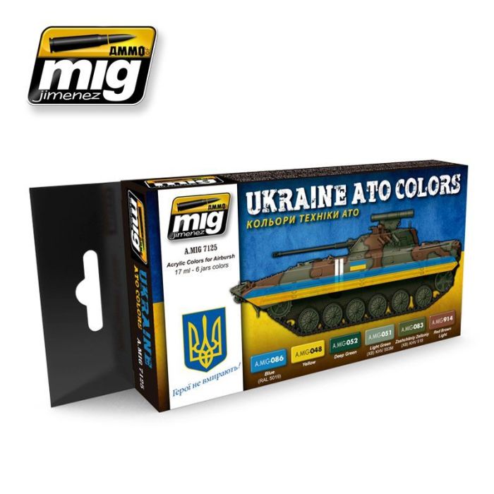 UKRAINE ATO COLORS 6 JARS 17 ML A.MIG-7125