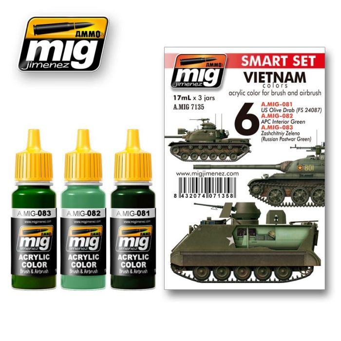 VIETNAM COLORS 3 JARS 17 ML A.MIG-7135