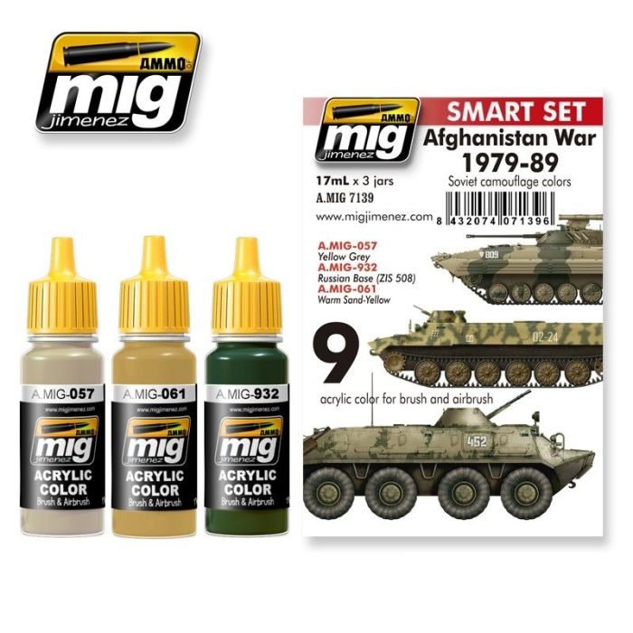 AFGHANISTAN WAR 3 JARS 17 ML A.MIG-7139