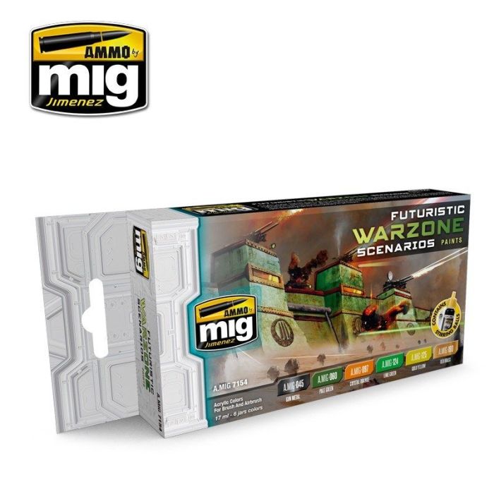 FUTURISTIC WARZONE SCENARIOS COLOR SET 6 JARS 17 ML A.MIG-7154