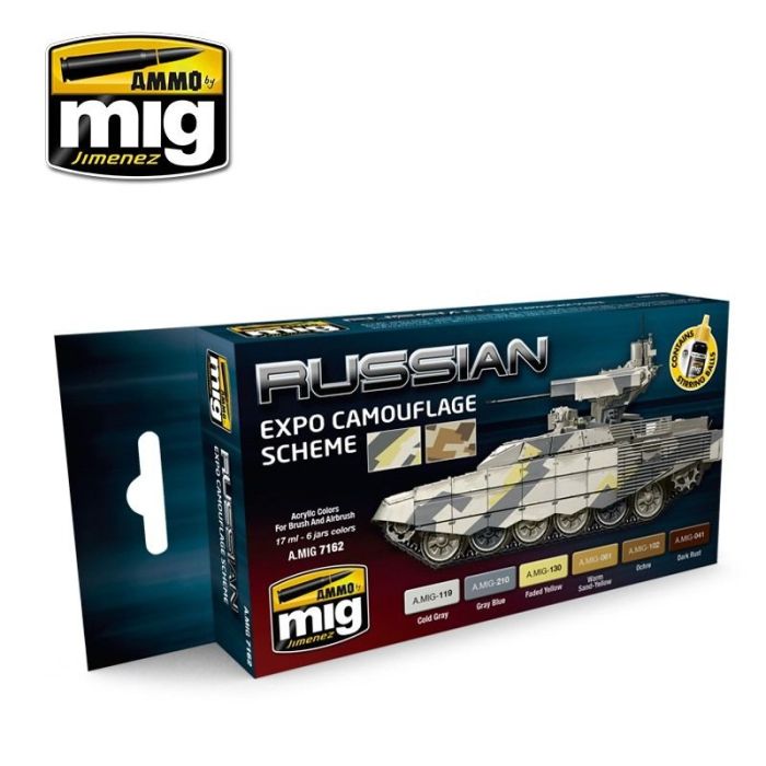 RUSSIAN EXPO CAMOUFLAGE SCHEME 6 JARS 17 ML A.MIG-7162