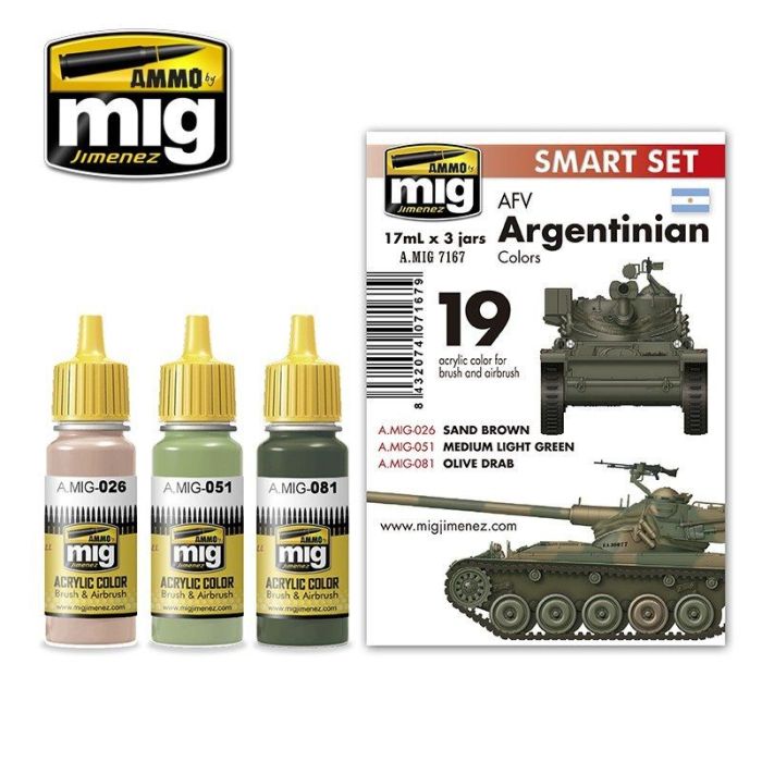 AFV ARGENTINIAN COLORS 3 JARS 17 ML A.MIG-7167