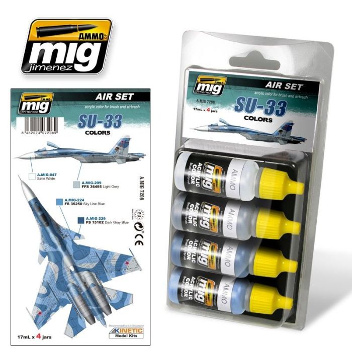 SU-33 COLORS 4 JARS 17 ML ** A.MIG-7208