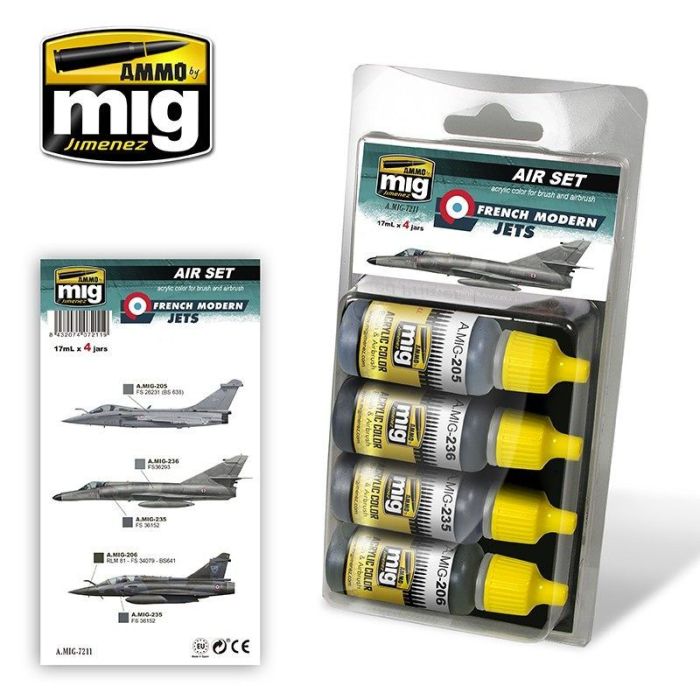 FRENCH MODERN JETS 4 JARS 17 ML ** A.MIG-7211