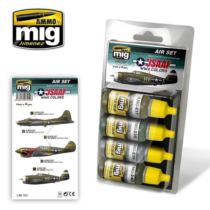 USAAF WWII COLORS 4 JARS 17 ML ** A.MIG-7212