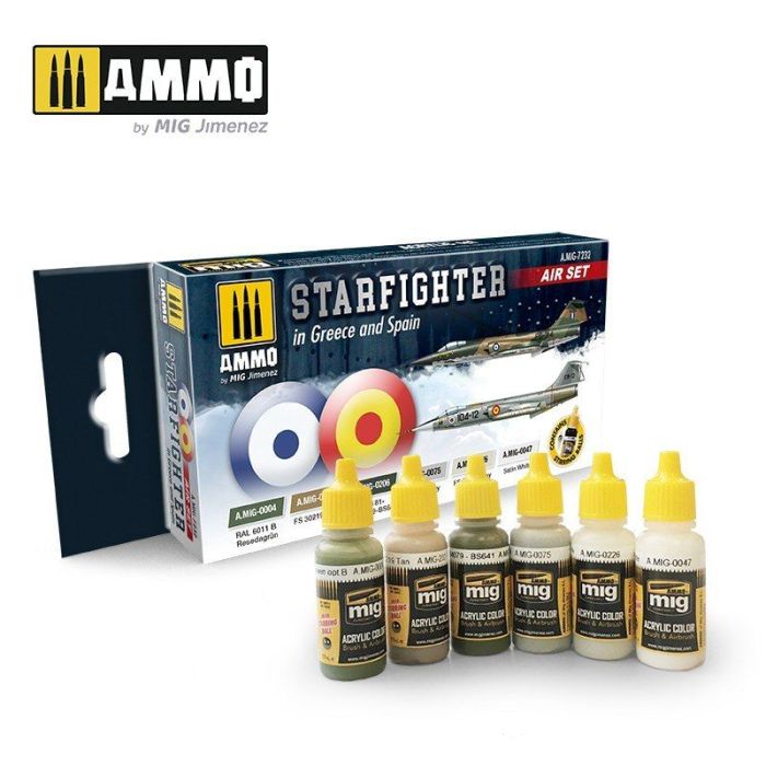 STARFIGHTER IN GREECE, SPANISH SERVICES 6 JARS 17 ML A.MIG-7232