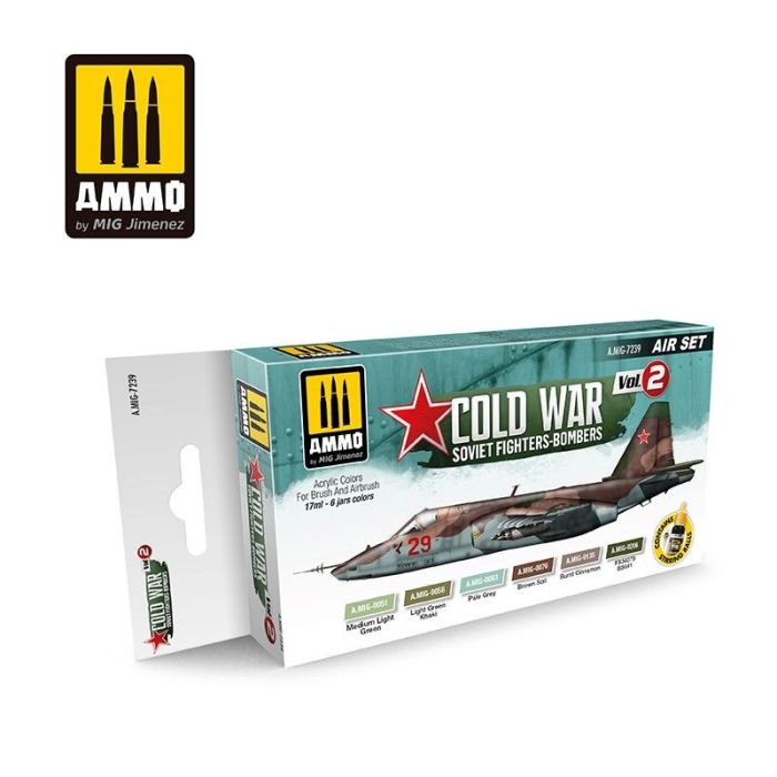 COLD WAR VOL 2 SOVIET FIGHTERS COLORS 6 JARS 17 ML ** A.MIG-7239