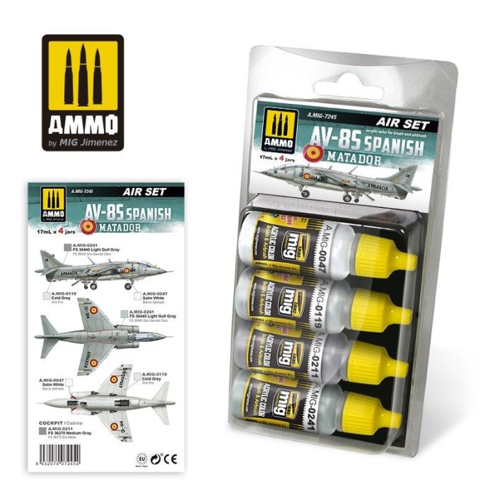 AV-8S SPANISH MATADOR SET 4 JARS 17 ML A.MIG-7245