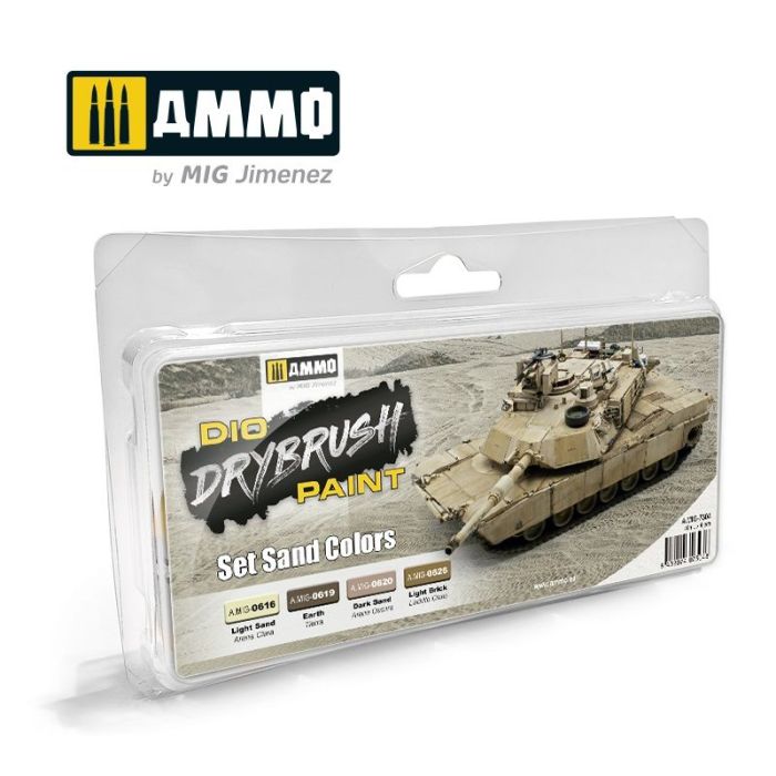 DRYBRUSH SET SAND COLORS 4 JARS A.MIG-7304