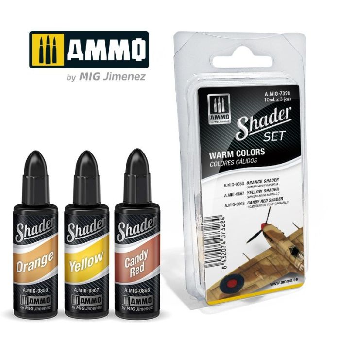 SHADER SET WARM COLORS 3 JARS 10ML A.MIG-7328
