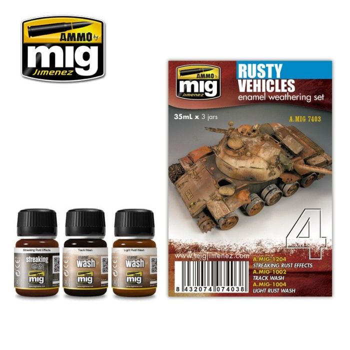 RUSTY VEHICLES 3 JARS 35 ML A.MIG-7403