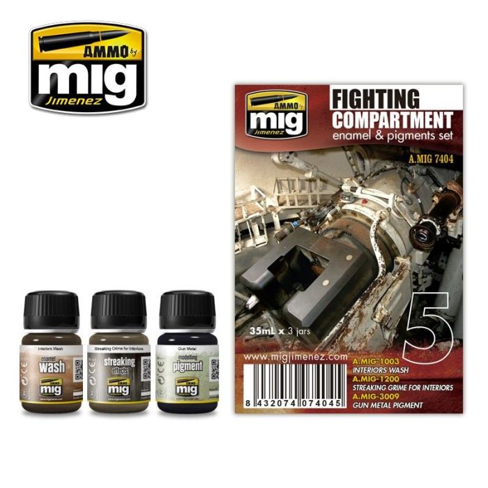 FIGHT COMPARTMENT SET 3 JARS 35 ML A.MIG-7404