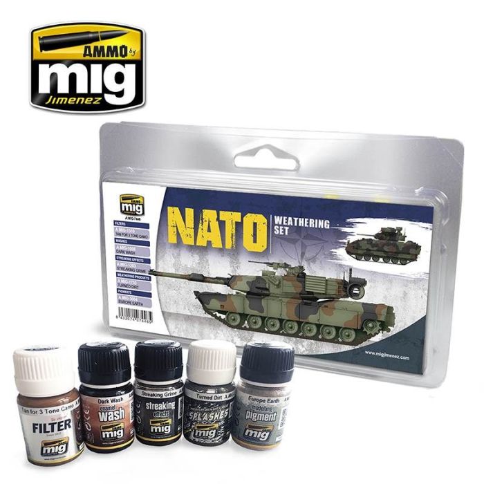 NATO WEATHERING SET 5 JARS 35 ML A.MIG-7446