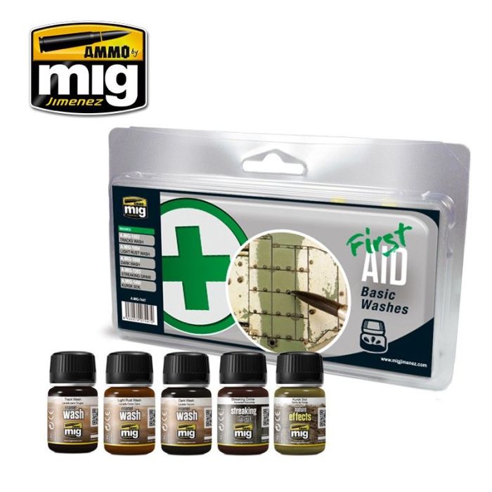 FIRST AID BASIC WASHES 5 JARS 35 ML A.MIG-7447
