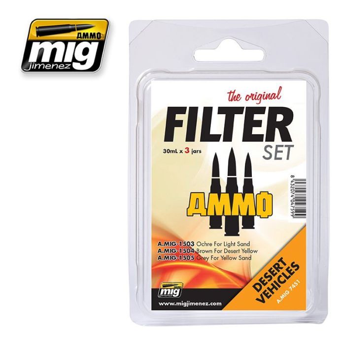 FILTER SET FOR DESERT VEHICLES 3 JARS 35 ML A.MIG-7451
