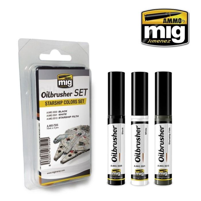 OILBRUSHER SET STARSHIP COLORS 3 JARS 35 ML A.MIG-7505