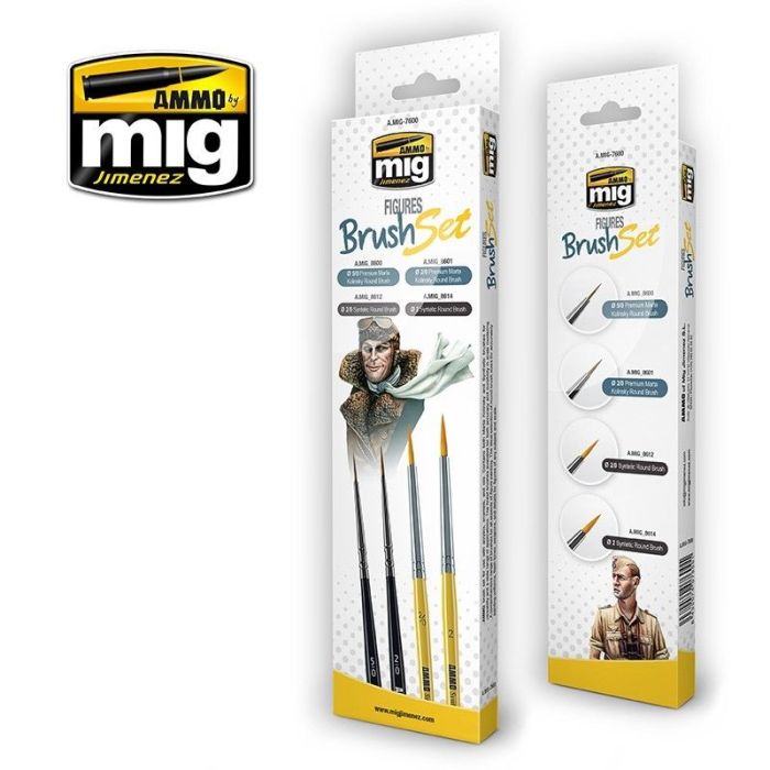 AMMO BRUSH SET FIGURES 4 PCS. A.MIG-7600