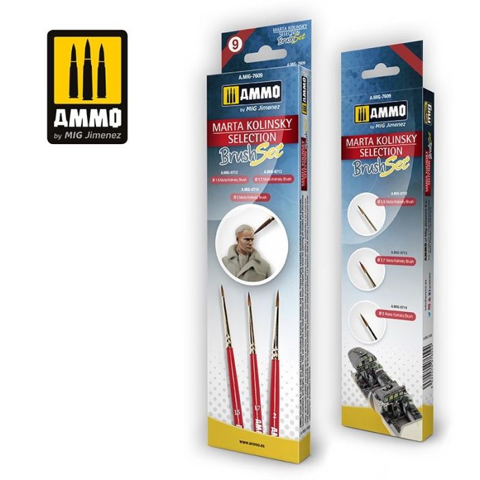 AMMO MARTA KOLINSKY SELECTION BRUSH SET A.MIG-7609