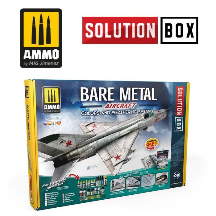 SOLUTION BOX #08 BARE METAL AIRCRAFT A.MIG-7721