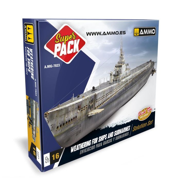 SUPER PACK WEATHERING FOR SHIPS AND SUBMARINES (05/25) * A.MIG-7823
