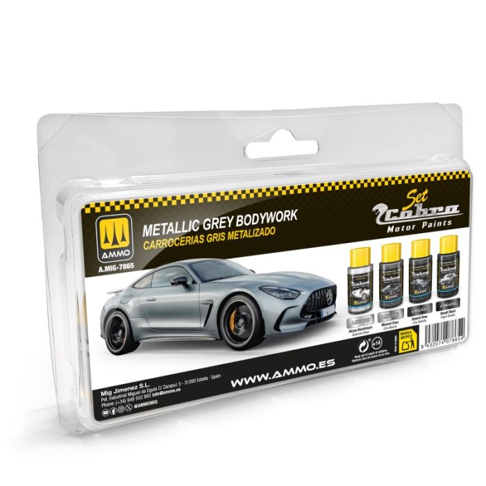 COBRA MOTOR METALLIC GREY BODYWORKS SET  (03/25) * A.MIG-7865