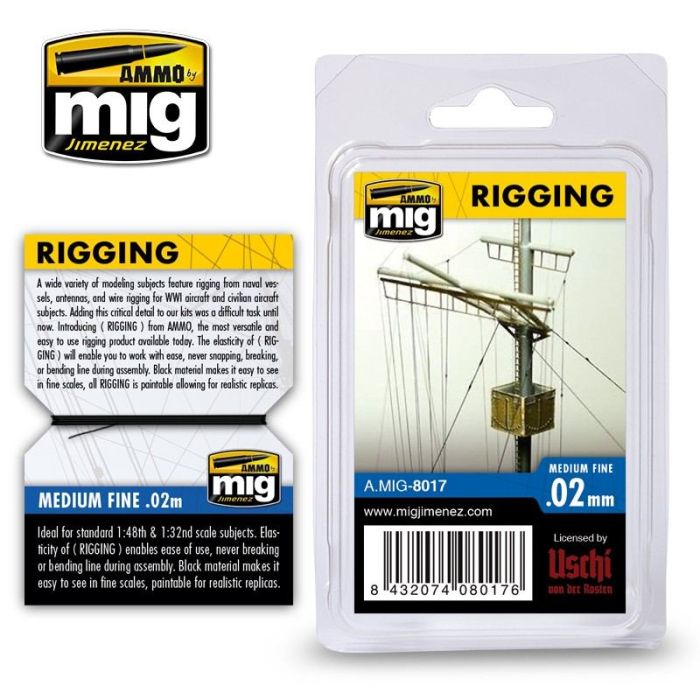 RIGGING - FINE 0,02 MM 2 METERS A.MIG-8017