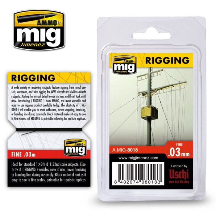 RIGGING - MEDIUM 0,03 MM 2 METERS A.MIG-8018